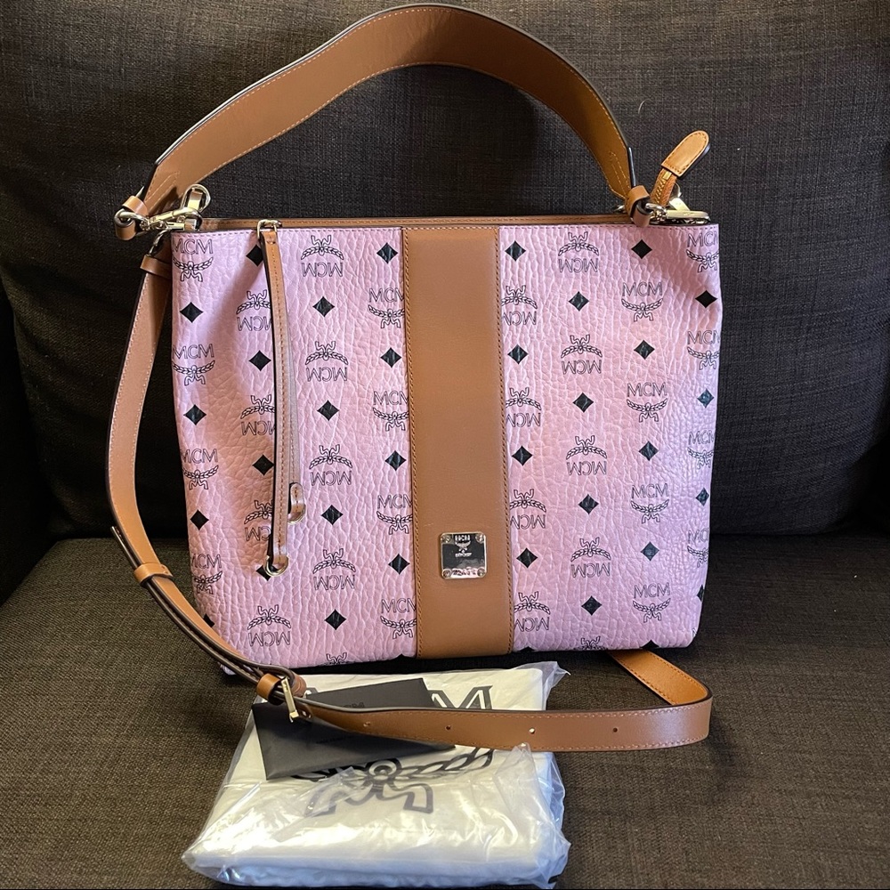 SOLD MCM Klara Medium Visetos Hobo Bag - Pink - NWOT - Picture 9 of 13